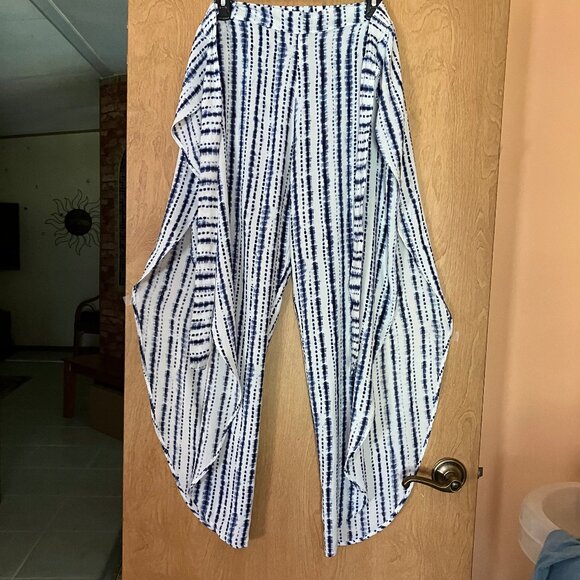 NWOT Pacific beach wide leg wrap beach pants - Picture 5 of 7